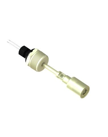 10-102-SS-KR 1-1/4" NPT Wiring Receptacle Vertical Mounted One Level Shielded Extended Stem Level Switch Set (PVDF Kynar)