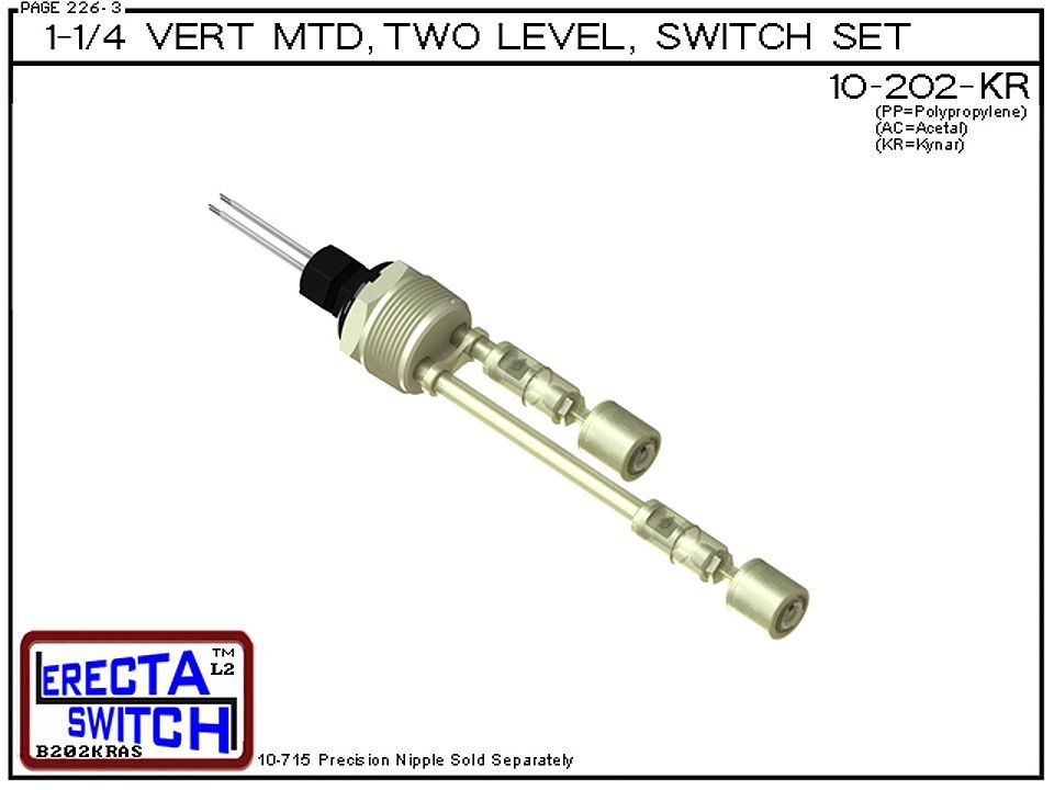 10-202-KR 1-1/4 Two Level Switch Set (PVDF Kynar) - Image 2
