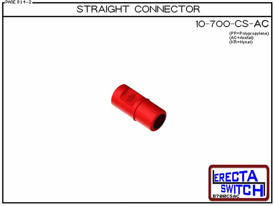 10-700-CS Straight Connector (Acetal) - Image 2