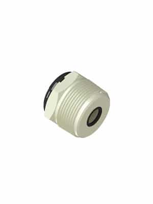 10-700-RS-KR  1-1/4  NPT C’bore + O ring Wiring Receptacle. (PVDF Kynar)