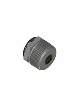 10-700-RS-PP  1-1/4  NPT C’bore + O ring Wiring Receptacle. (Polypropylene)