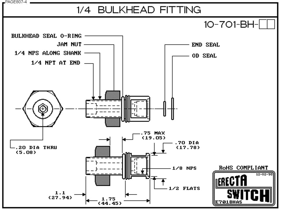 10-701-BH-AC ΒΌ- 1/8 bulk head fitting (Acetal) - Image 3