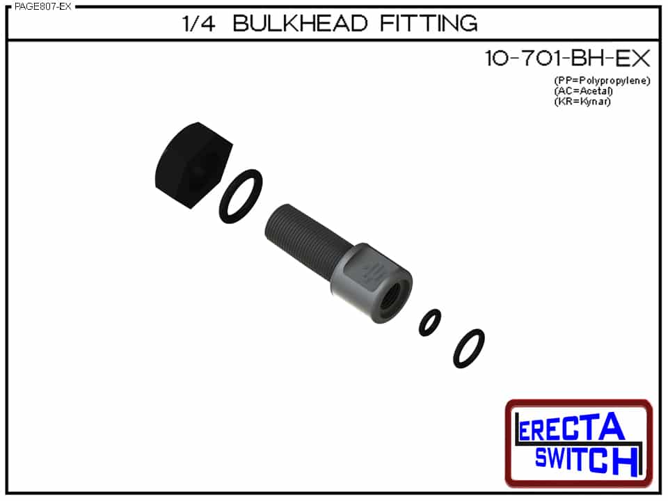 10-701-BH-AC ΒΌ- 1/8 bulk head fitting (Acetal) - Image 4
