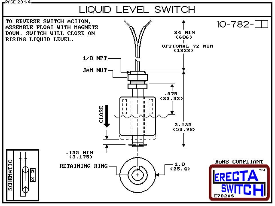 10-782-KR Level Switch (PVDF Kynar) - OEM 10 Pack - Image 3