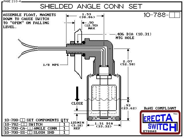 10-788-AC Shielded Angle Connector Side Mounted Level Switch Set (Acetal) - OEM 10 Pack - Image 3