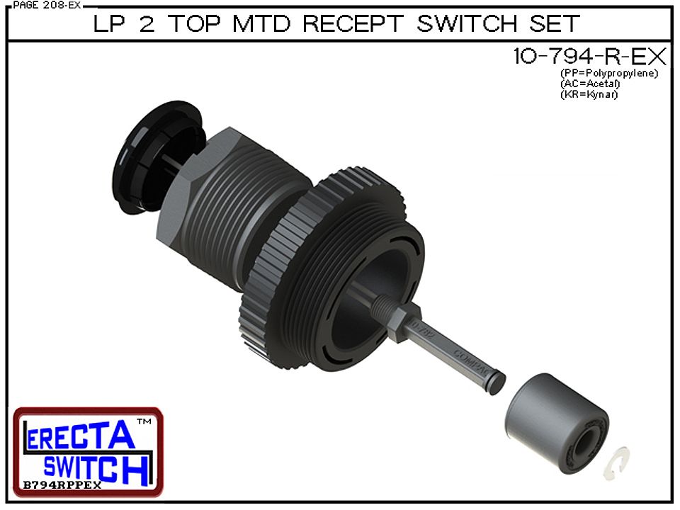 10-794-R-PP LP 2 Top MTD Recept Level Switch Set (Polypropylene) - Image 4