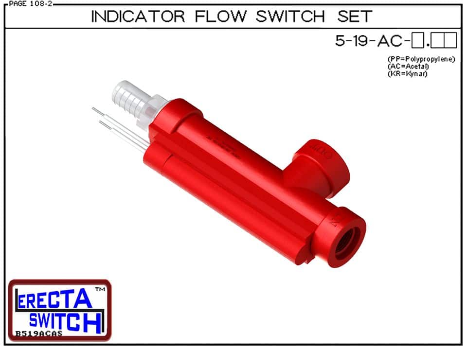 5-19-AC Indicator Flow Switch Set (Acetal) - Image 2
