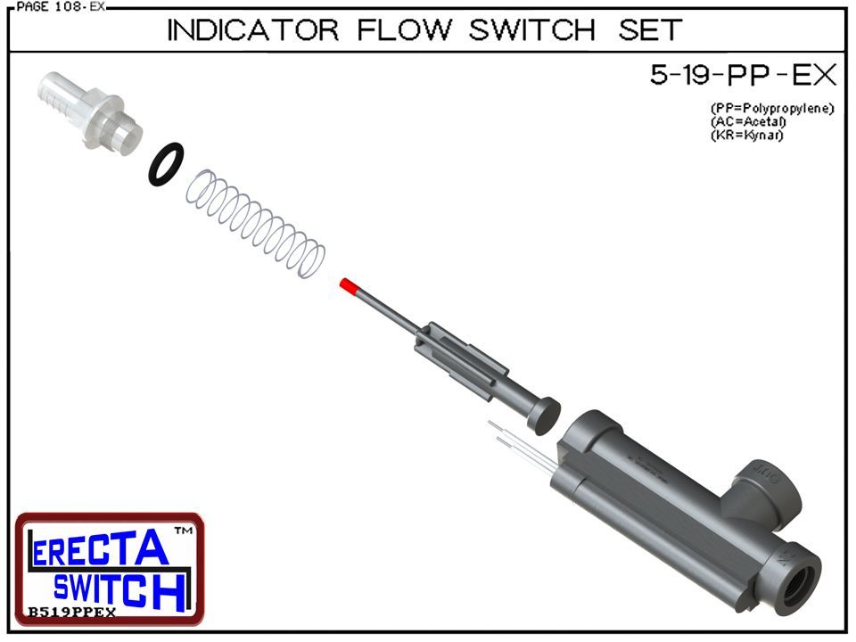 5-19-AC Indicator Flow Switch Set (Acetal) - Image 4