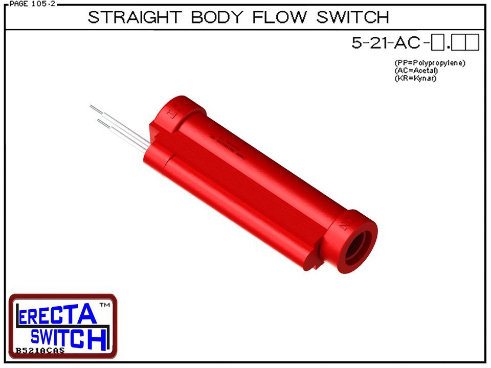 5-21-AC Straight Body Flow Switch (Acetal) - Image 2