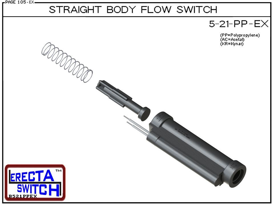 5-21-KR Straight Body Flow Switch (PVDF Kynar) - Image 4