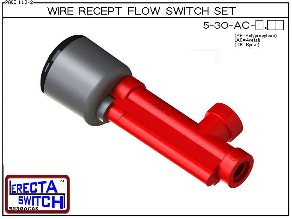 5-30-AC Wire Receptacle Flow Switch Set (Acetal) - Image 2