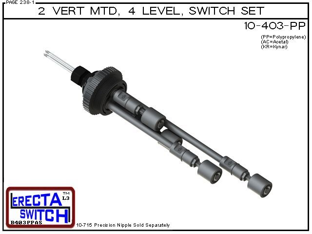 10-403-PP 2" MTD 4 Level Drum Level Switch Set - Image 2