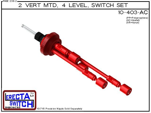 10-403-AC 2" MTD 4 Level Drum Level Switch Set - OEM 10 Pack - Image 2