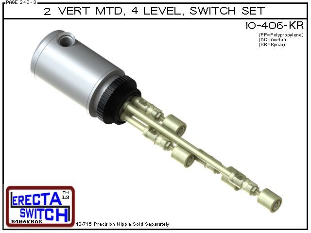 10-406-KR 2" NPT MTD 4 Level Drum Level Switch - OEM 10 Pack - Image 2