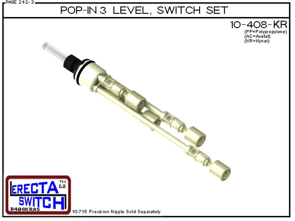 10-408-KR Pop-In Mtd 4 Level Float Switch Set - OEM 10 Pack - Image 2