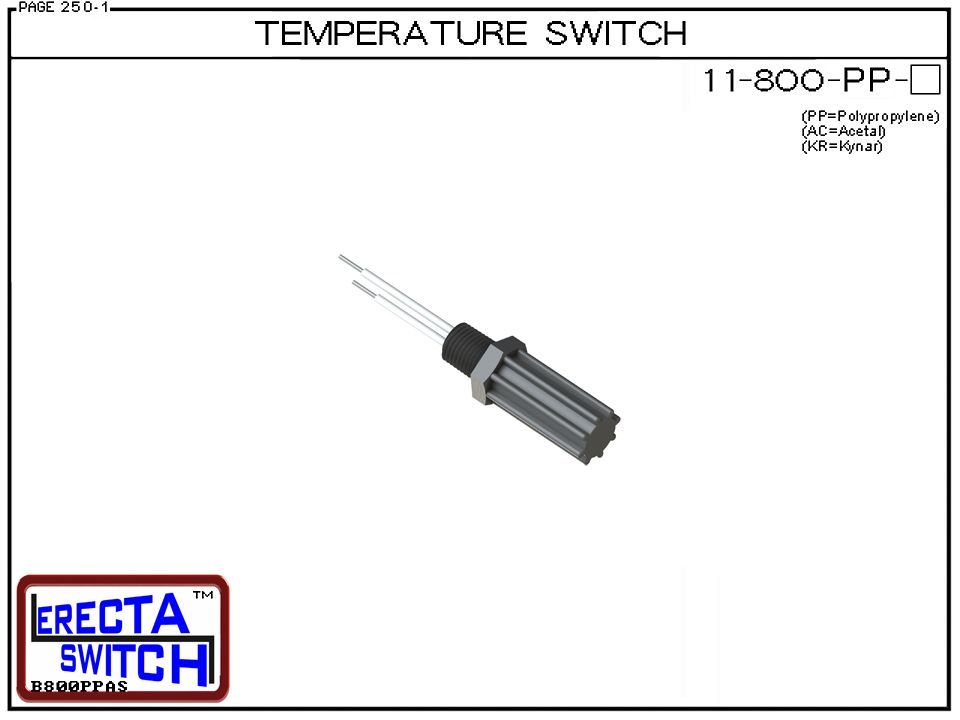 11-800-PP Bimetalllic Temperature Switch (Polypropylene) - OEM 10 Pack - Image 2