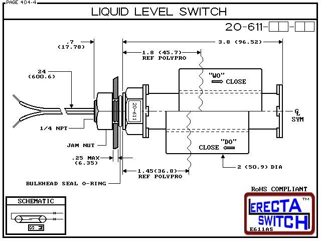 20-611-WO-PP Liquid Level Switch - Image 3