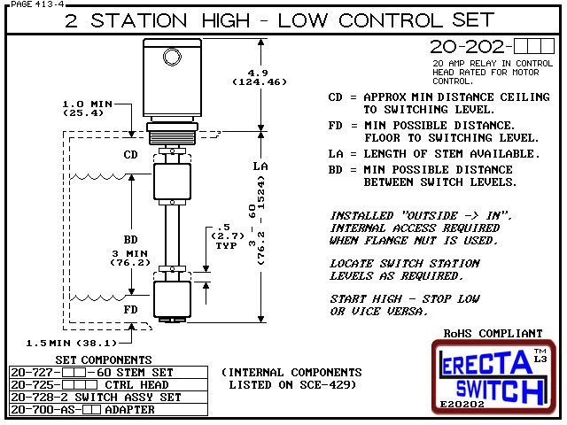 20-202-AC-120 2 Station High - Low Control Set - Image 3